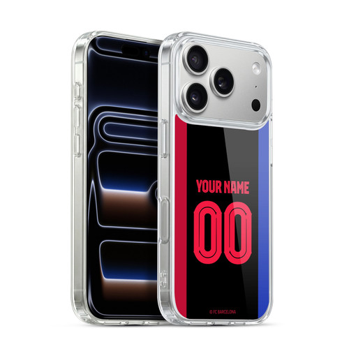 Custom Customised Personalised FC Barcelona 2024/25 Kit Away Soft Gel Case for Apple iPhone 17 Pro