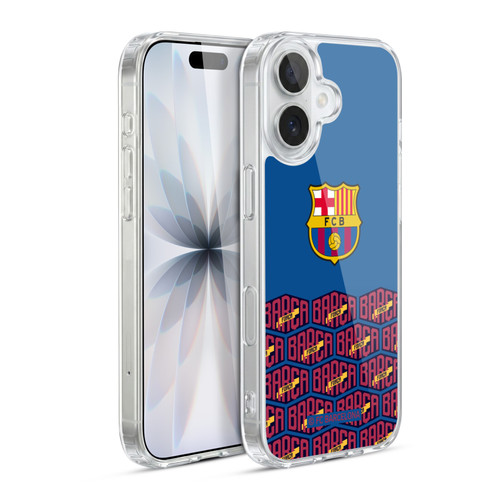 FC Barcelona Forca Barca Logo And Pattern Soft Gel Case for Apple iPhone 17