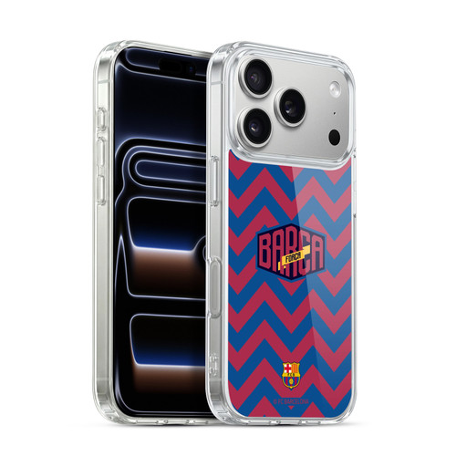 FC Barcelona Forca Barca Zigzag Soft Gel Case for Apple iPhone 17 Pro