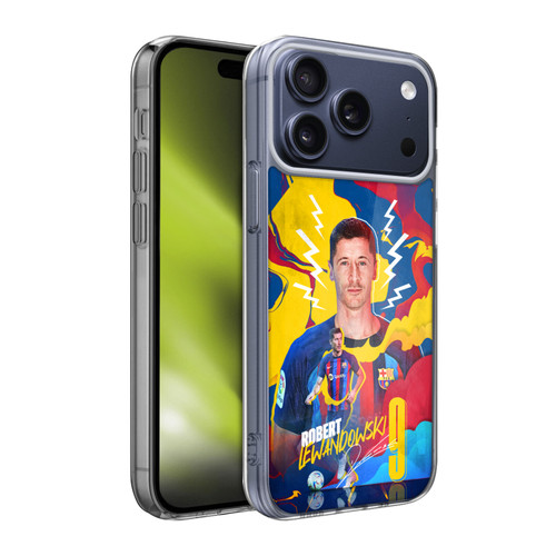 FC Barcelona 2022/23 First Team Robert Lewandowski Soft Gel Case for Apple iPhone 17 Pro Max