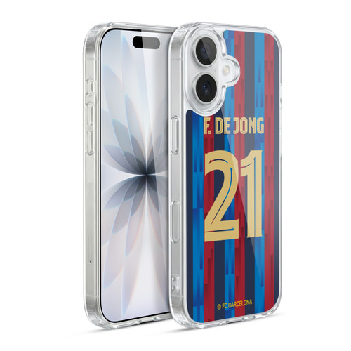 FC Barcelona 2022/23 Players Home Kit Frenkie de Jong Soft Gel Case for Apple iPhone 17