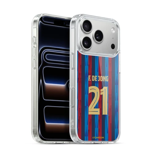 FC Barcelona 2022/23 Players Home Kit Frenkie de Jong Soft Gel Case for Apple iPhone 17 Pro