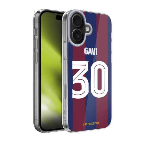 FC Barcelona 2023/24 Players Home Kit Gavi Soft Gel Case for Apple iPhone 17