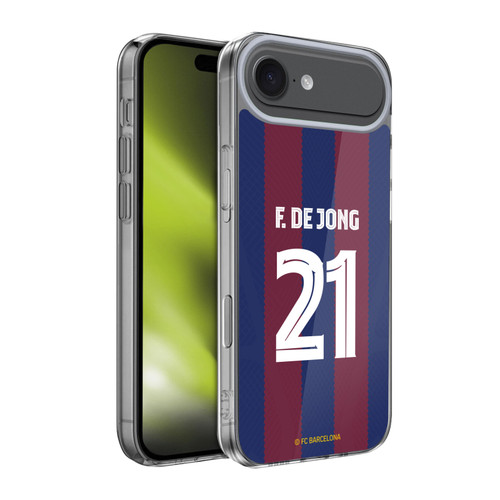 FC Barcelona 2023/24 Players Home Kit Frenkie de Jong Soft Gel Case for Apple iPhone 17 Air