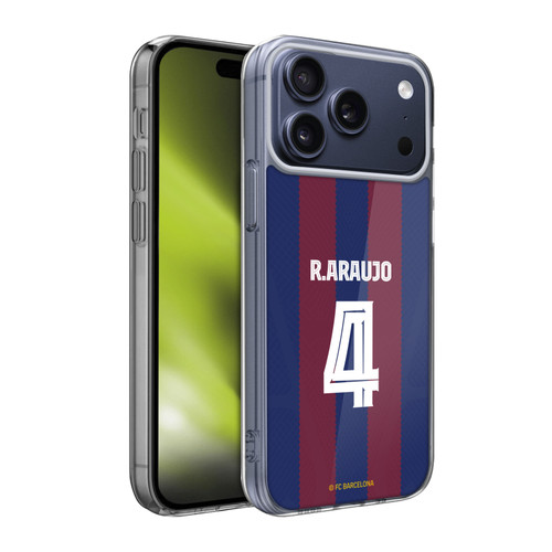 FC Barcelona 2023/24 Players Home Kit Ronald Araújo Soft Gel Case for Apple iPhone 17 Pro Max