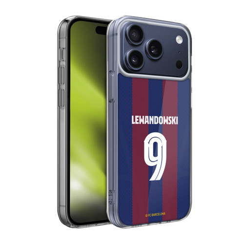 FC Barcelona 2023/24 Players Home Kit Robert Lewandowski Soft Gel Case for Apple iPhone 17 Pro Max