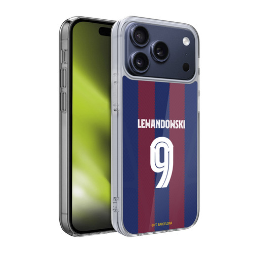 FC Barcelona 2023/24 Players Home Kit Robert Lewandowski Soft Gel Case for Apple iPhone 17 Pro