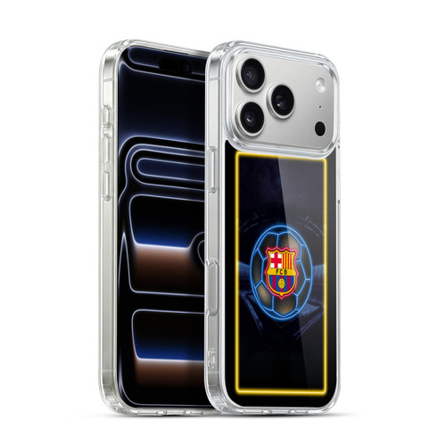 FC Barcelona Neon Logo Soft Gel Case for Apple iPhone 17 Pro Max