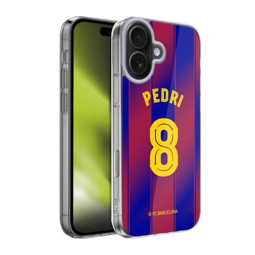 FC Barcelona 2025/26 Players Home Kit Pedri Soft Gel Case for Apple iPhone 17