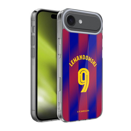 FC Barcelona 2025/26 Players Home Kit Robert Lewandowski Soft Gel Case for Apple iPhone 17 Air