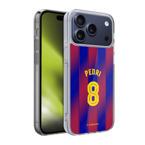 FC Barcelona 2025/26 Players Home Kit Pedri Soft Gel Case for Apple iPhone 17 Pro