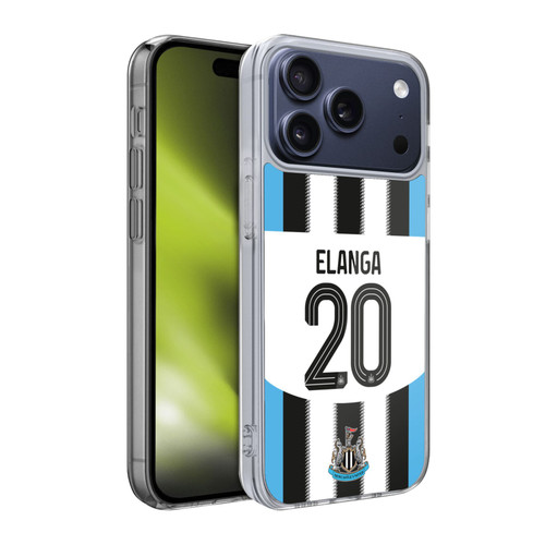 Newcastle United Football Club 2025/26 Players Home Kit Anthony Elanga Soft Gel Case for Apple iPhone 17 Pro