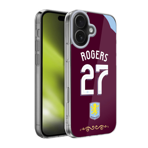 Aston Villa Football Club 2025/26 Players Home Kit Morgan Rogers Soft Gel Case for Apple iPhone 17