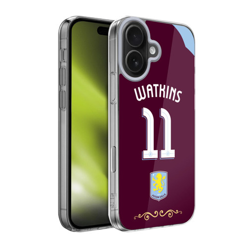 Aston Villa Football Club 2025/26 Players Home Kit Ollie Watkins Soft Gel Case for Apple iPhone 17