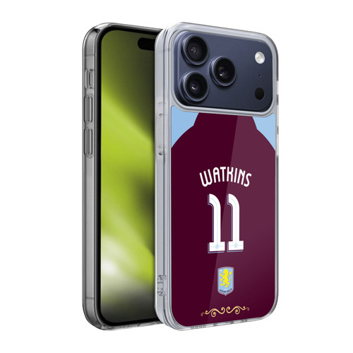 Aston Villa Football Club 2025/26 Players Home Kit Ollie Watkins Soft Gel Case for Apple iPhone 17 Pro