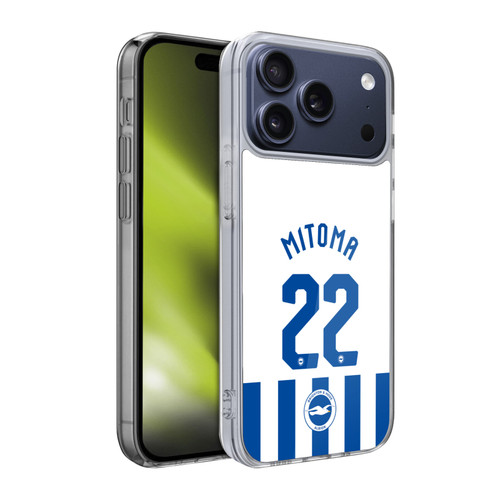 Brighton & Hove Albion F.C 2025/26 Players Home Kit Kaoru Mitoma Soft Gel Case for Apple iPhone 17 Pro