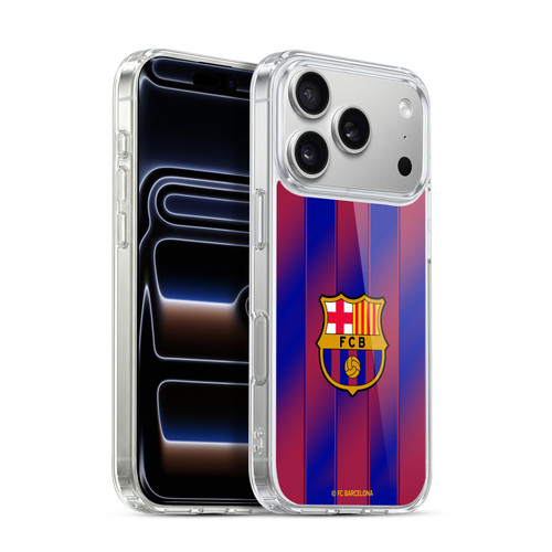 FC Barcelona 2025/26 Crest Kit Home Soft Gel Case for Apple iPhone 17 Pro