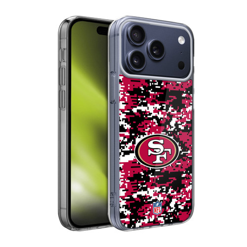 NFL San Francisco 49ers Graphics Digital Camouflage Soft Gel Case for Apple iPhone 17 Pro Max