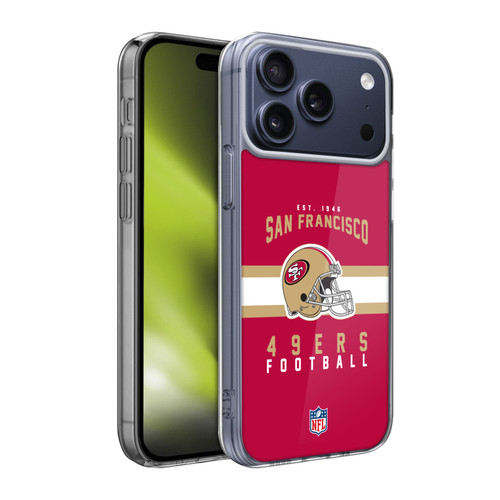 NFL San Francisco 49ers Graphics Helmet Typography Soft Gel Case for Apple iPhone 17 Pro Max