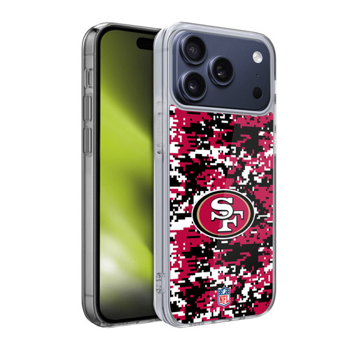 NFL San Francisco 49ers Graphics Digital Camouflage Soft Gel Case for Apple iPhone 17 Pro