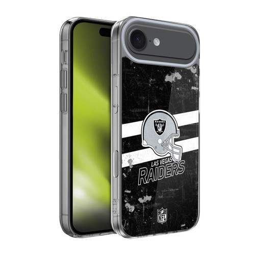 NFL Las Vegas Raiders Logo Art Helmet Distressed Look 100th Soft Gel Case for Apple iPhone 17 Air