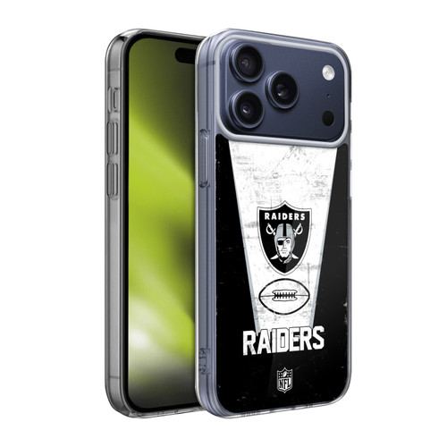 NFL Las Vegas Raiders Logo Art Banner 100th Soft Gel Case for Apple iPhone 17 Pro Max