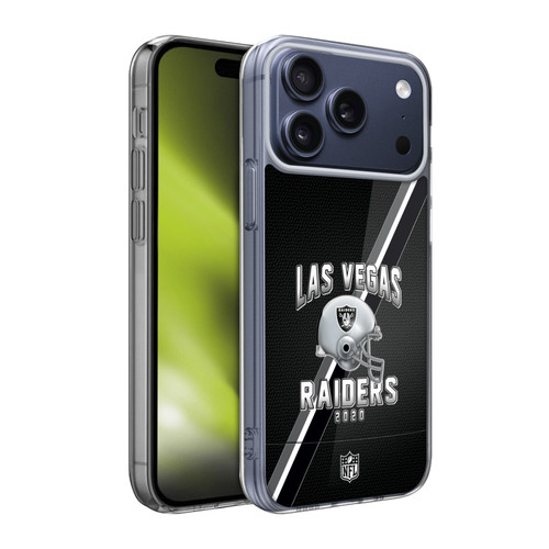 NFL Las Vegas Raiders Logo Art Football Stripes 100th Soft Gel Case for Apple iPhone 17 Pro Max
