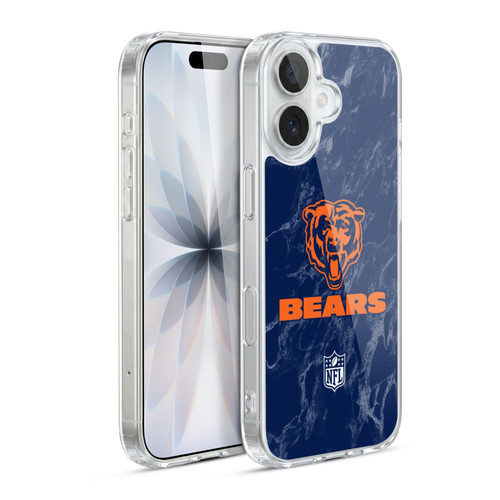 NFL Chicago Bears Graphics Coloured Marble Soft Gel Case for Apple iPhone 17