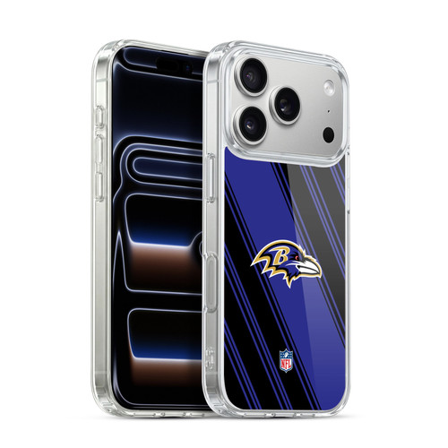 NFL Baltimore Ravens Artwork Stripes Soft Gel Case for Apple iPhone 17 Pro