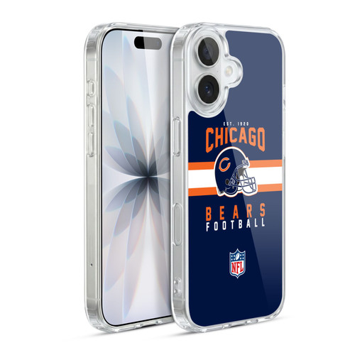 NFL Chicago Bears Graphics Helmet Typography Soft Gel Case for Apple iPhone 17