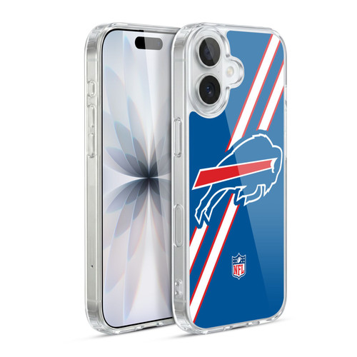 NFL Buffalo Bills Logo Stripes Soft Gel Case for Apple iPhone 17