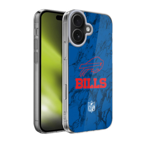 NFL Buffalo Bills Graphics Coloured Marble Soft Gel Case for Apple iPhone 17