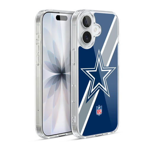 NFL Dallas Cowboys Logo Stripes Soft Gel Case for Apple iPhone 17