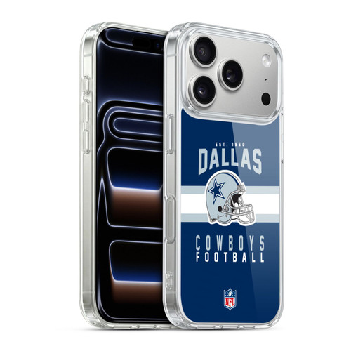 NFL Dallas Cowboys Graphics Helmet Typography Soft Gel Case for Apple iPhone 17 Pro