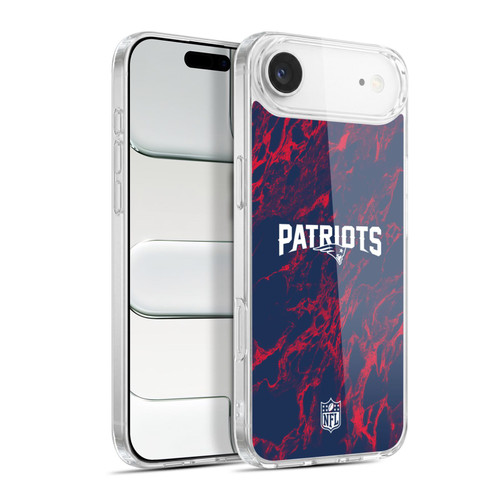 NFL New England Patriots Graphics Coloured Marble Soft Gel Case for Apple iPhone 17 Air