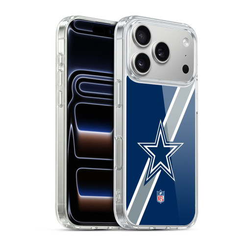 NFL Dallas Cowboys Logo Stripes Soft Gel Case for Apple iPhone 17 Pro