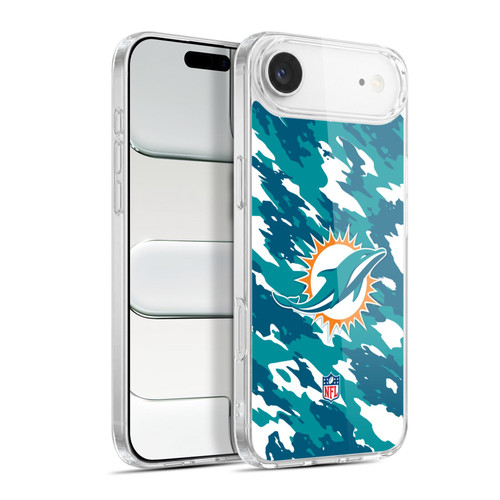 NFL Miami Dolphins Logo Camou Soft Gel Case for Apple iPhone 17 Air