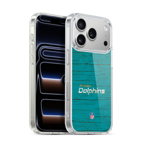 NFL Miami Dolphins Logo Distressed Look Soft Gel Case for Apple iPhone 17 Pro