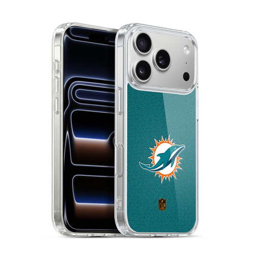 NFL Miami Dolphins Logo Football Soft Gel Case for Apple iPhone 17 Pro