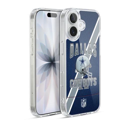 NFL Dallas Cowboys Logo Art Football Stripes Soft Gel Case for Apple iPhone 17