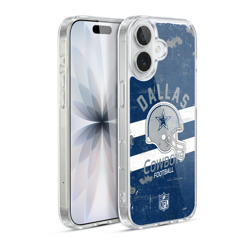 NFL Dallas Cowboys Logo Art Helmet Distressed Soft Gel Case for Apple iPhone 17