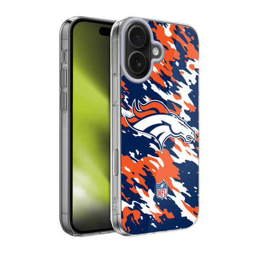NFL Denver Broncos Logo Camou Soft Gel Case for Apple iPhone 17