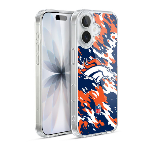 NFL Denver Broncos Logo Camou Soft Gel Case for Apple iPhone 17