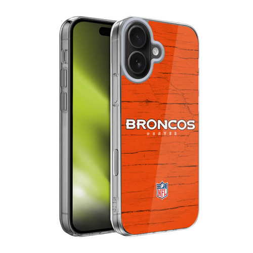 NFL Denver Broncos Logo Distressed Look Soft Gel Case for Apple iPhone 17