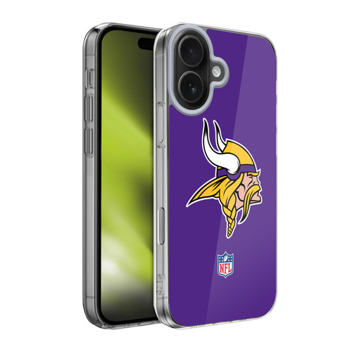 NFL Minnesota Vikings Logo Plain Soft Gel Case for Apple iPhone 17
