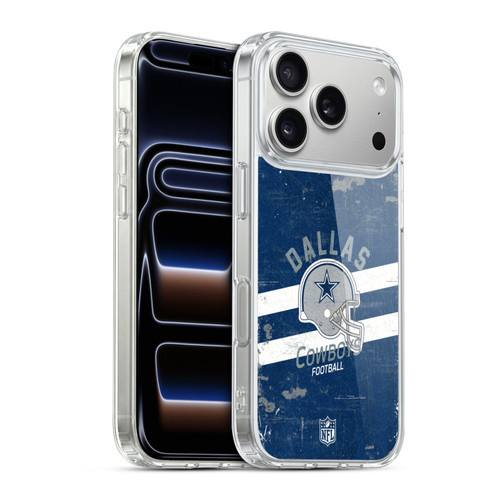 NFL Dallas Cowboys Logo Art Helmet Distressed Soft Gel Case for Apple iPhone 17 Pro
