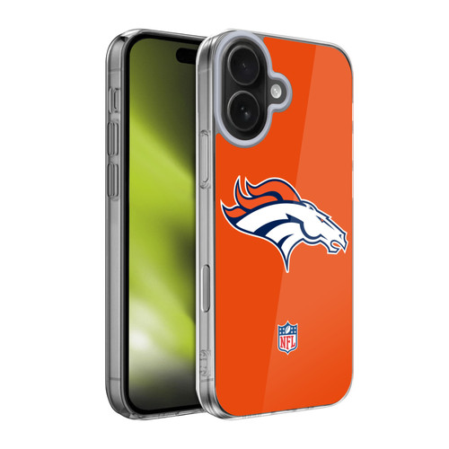 NFL Denver Broncos Logo Plain Soft Gel Case for Apple iPhone 17