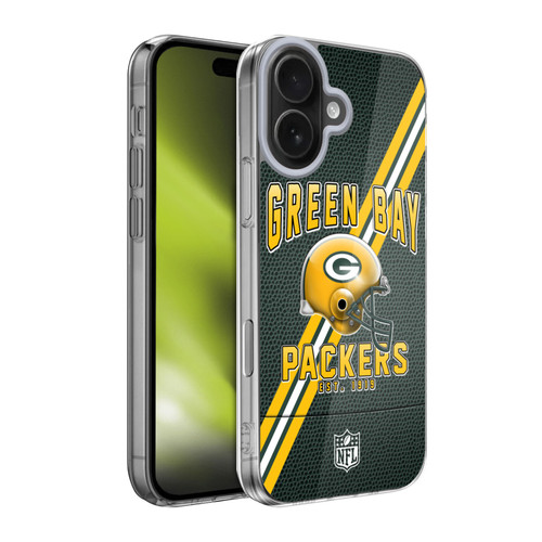 NFL Green Bay Packers Logo Art Football Stripes Soft Gel Case for Apple iPhone 17