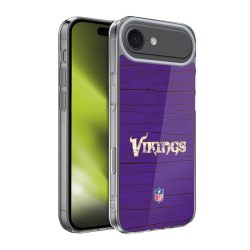 NFL Minnesota Vikings Logo Distressed Look Soft Gel Case for Apple iPhone 17 Air