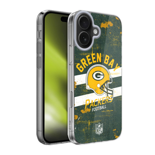 NFL Green Bay Packers Logo Art Helmet Distressed Soft Gel Case for Apple iPhone 17
